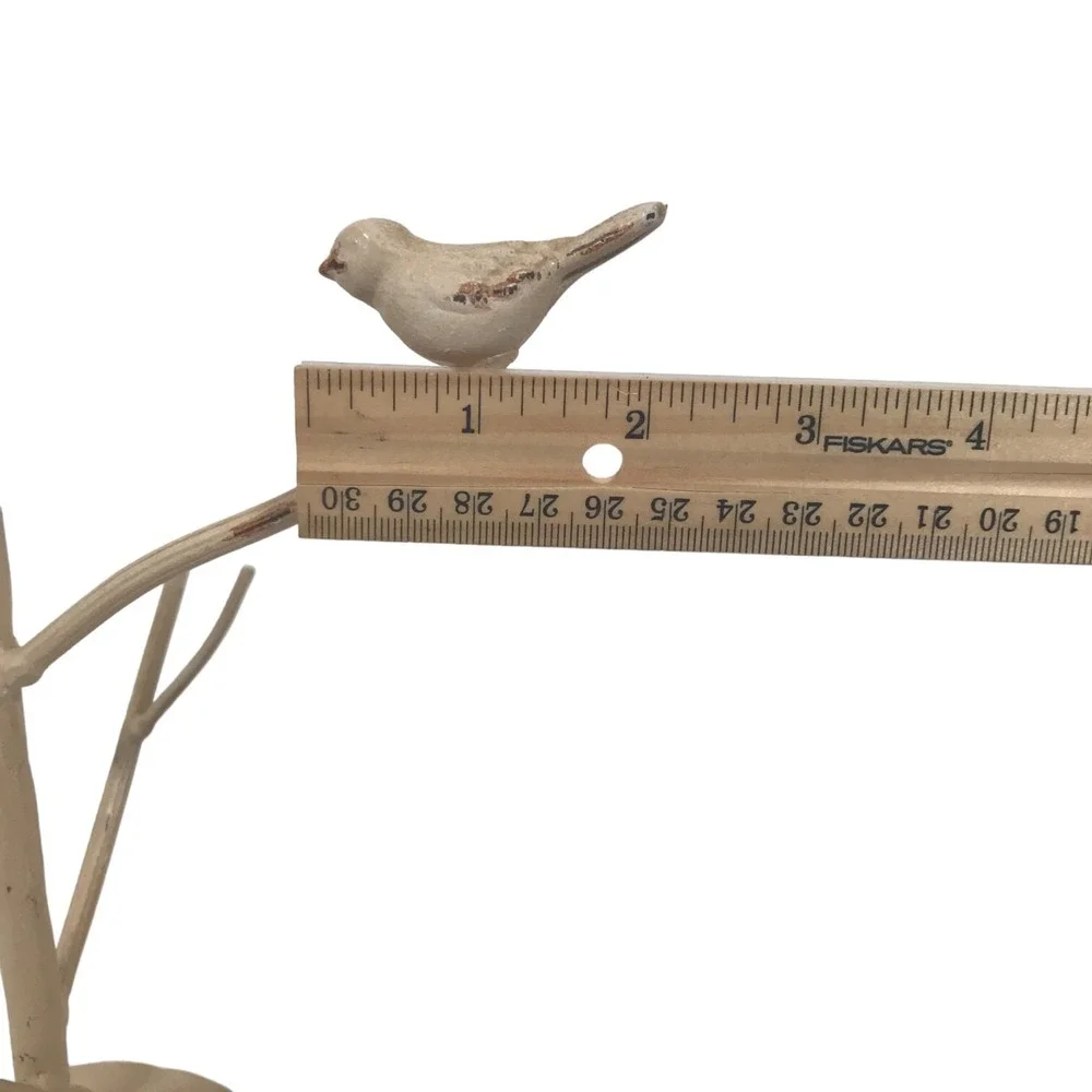 White Necklace Jewelry‎ Tree Three Birds on Branches 13.5inX9inX8in